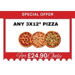 Any 3x 12” Pizza