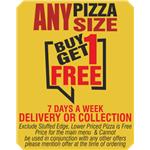 Buy 1 Get 1 Free Pizza 18"