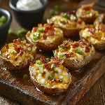 Potato Skin With Cheese Bacon